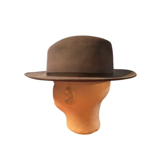 Vintage Stetson Western Hat Cowboy 3X Beaver size 7 1/4 Long Oval Brown - Picture 4 of 7